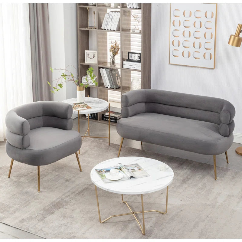New Design Modern Sofa Set Furniture Fashionable Velvet 4 Piece Living Room Sofa Set