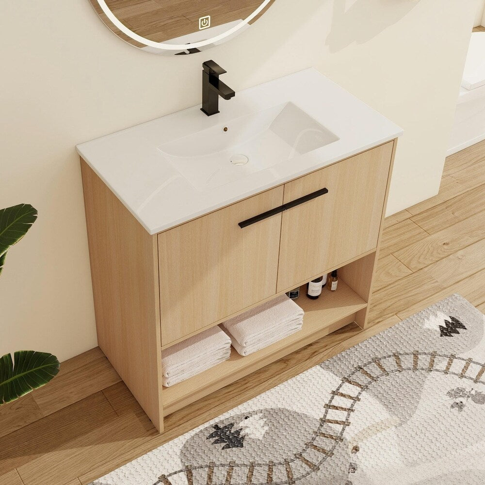 Floor Stand Bathroom Vanity With Soft Close Doors By Miza