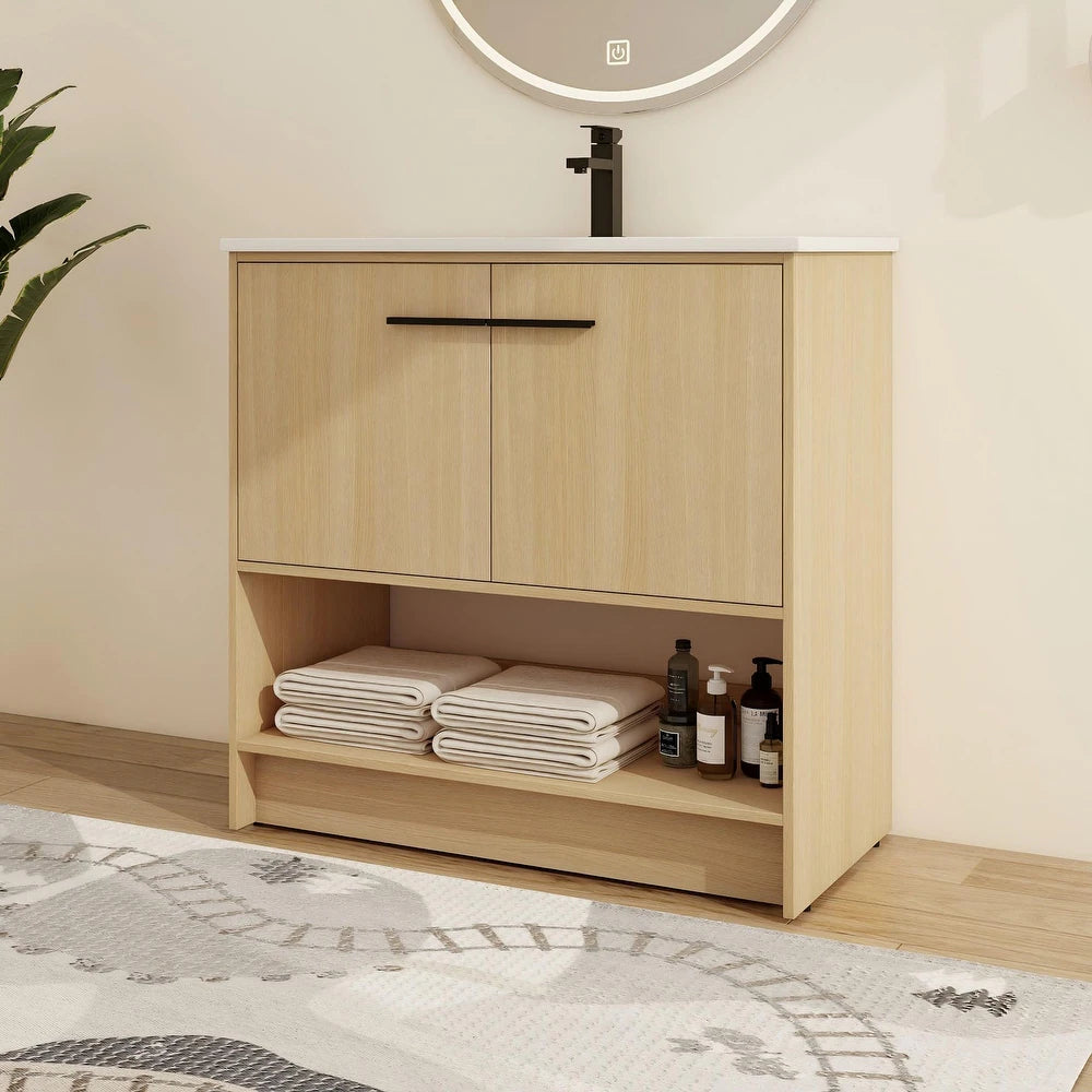 Floor Stand Bathroom Vanity With Soft Close Doors By Miza