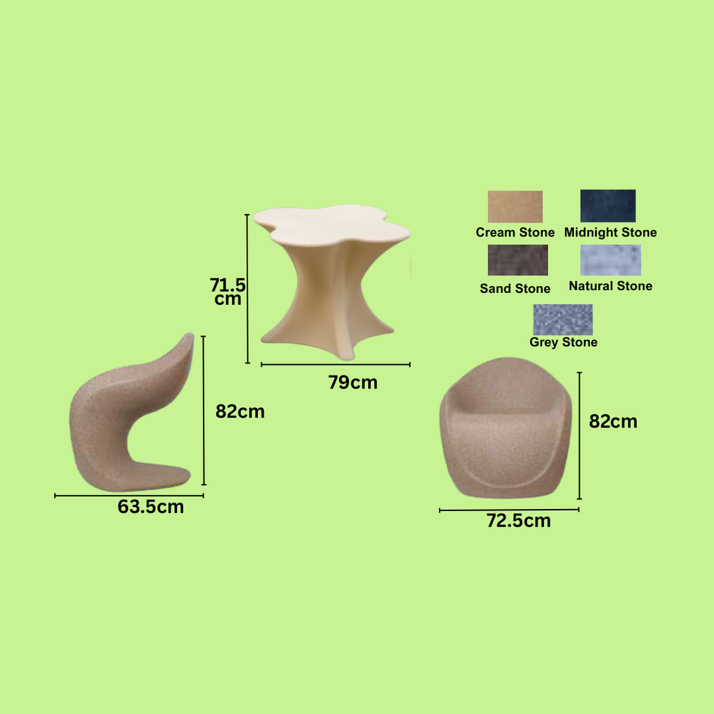 Luna & Tulum Outdoor set of 3 by Harshdeep