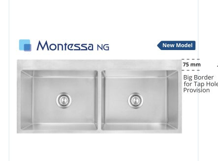 Nirali Montessa NG Double Bowl Kitchen Sink (Magnus Elite Range)