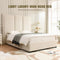 Platform Bed With Extra High Headboard and 2 Extra Large Capacity Drawers