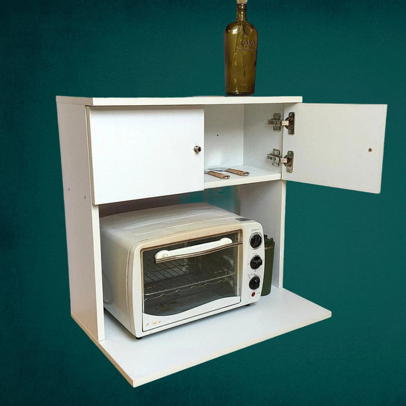 Microwave cabinet Cupboard Wall Hanging Organizer Kitchen Essentials By Miza