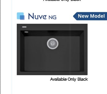 Nirali Nuve NG Quartz Kitchen Sink - Black