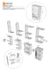 Small & Classy Modern White PVC Wall Mounted Cabinet For Bathroom Essentials By Miza