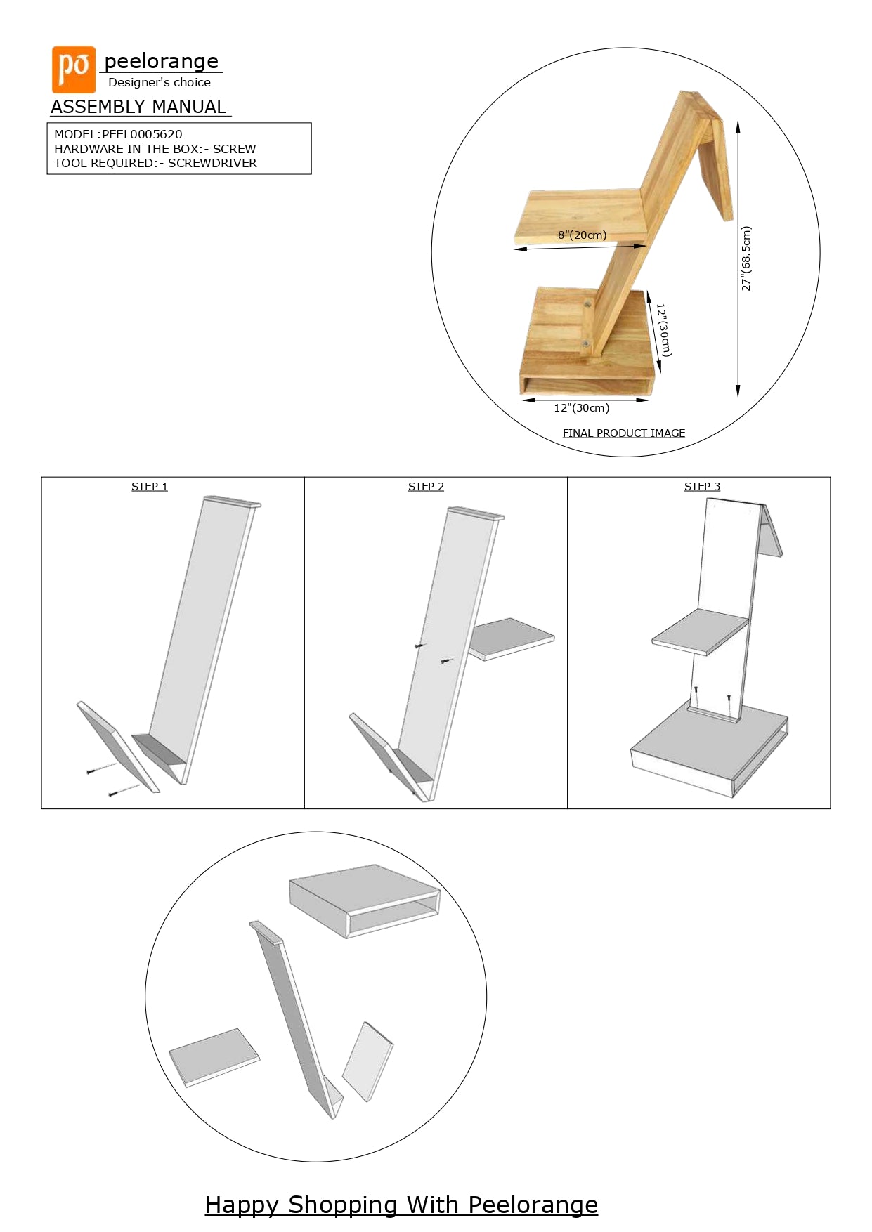 Living Room wooden Side Table Furniture By Miza