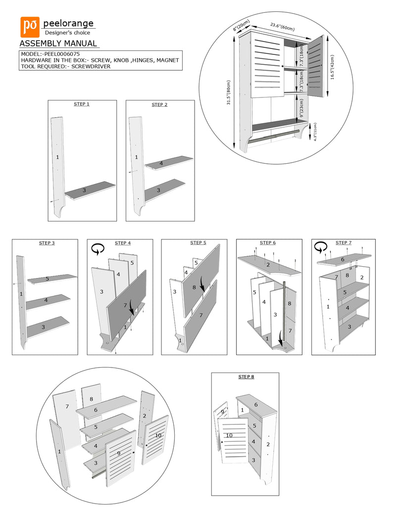 PVC High Quality Bathroom & Kitchen Wall Hung Storage By Miza