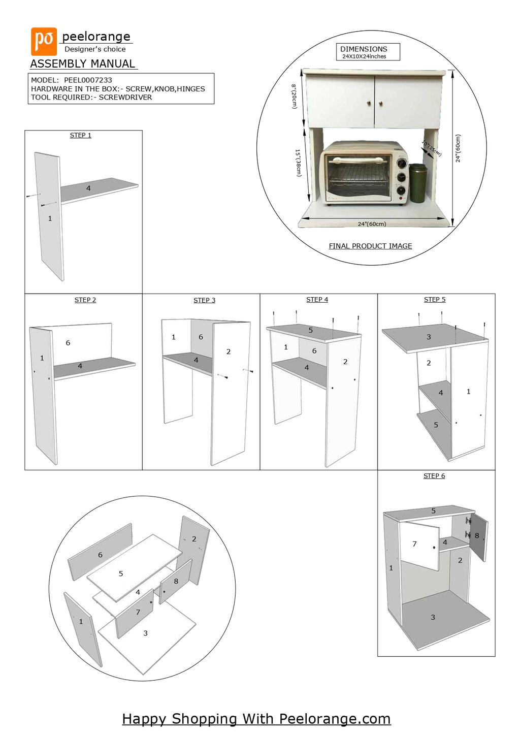 Microwave Cabinet Cupboard Wall Hanging Organizer Kitchen Essentials By Miza