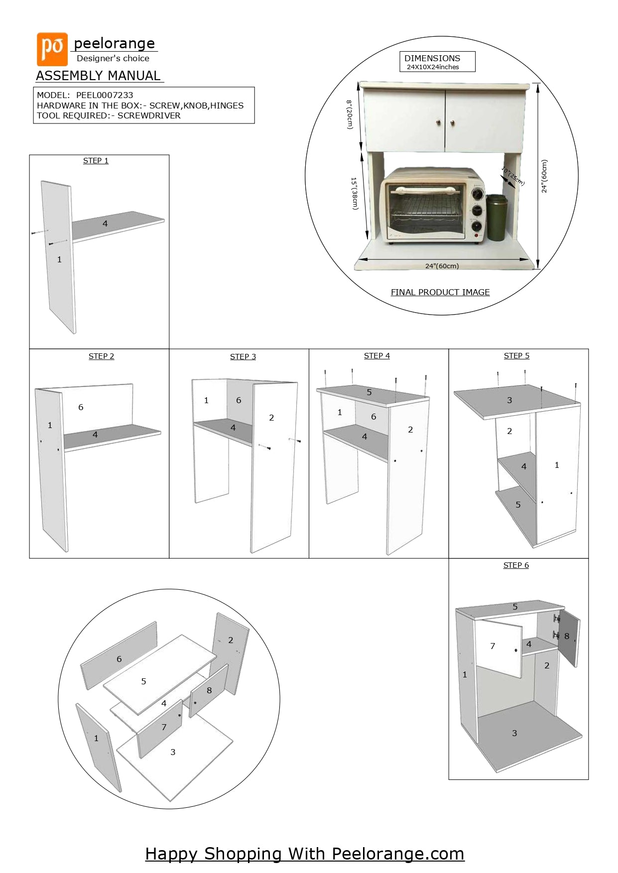 Microwave Cabinet Cupboard Wall Hanging Organizer Kitchen Essentials By Miza