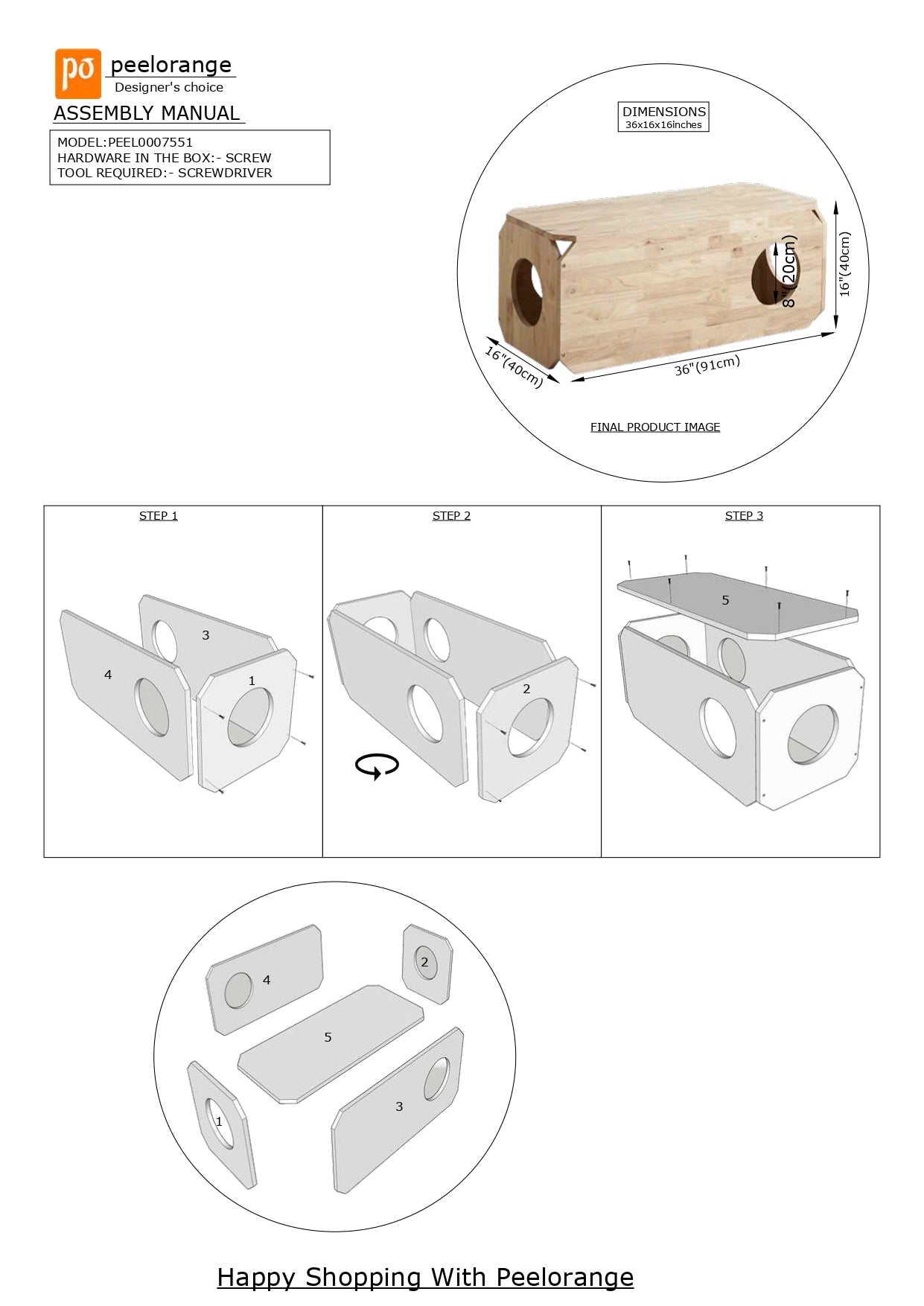 Modular Wooden Bench Cat/Dog House With Open Corners By Miza