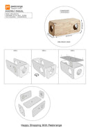 Modular Wooden Bench Cat/Dog House With Open Corners By Miza