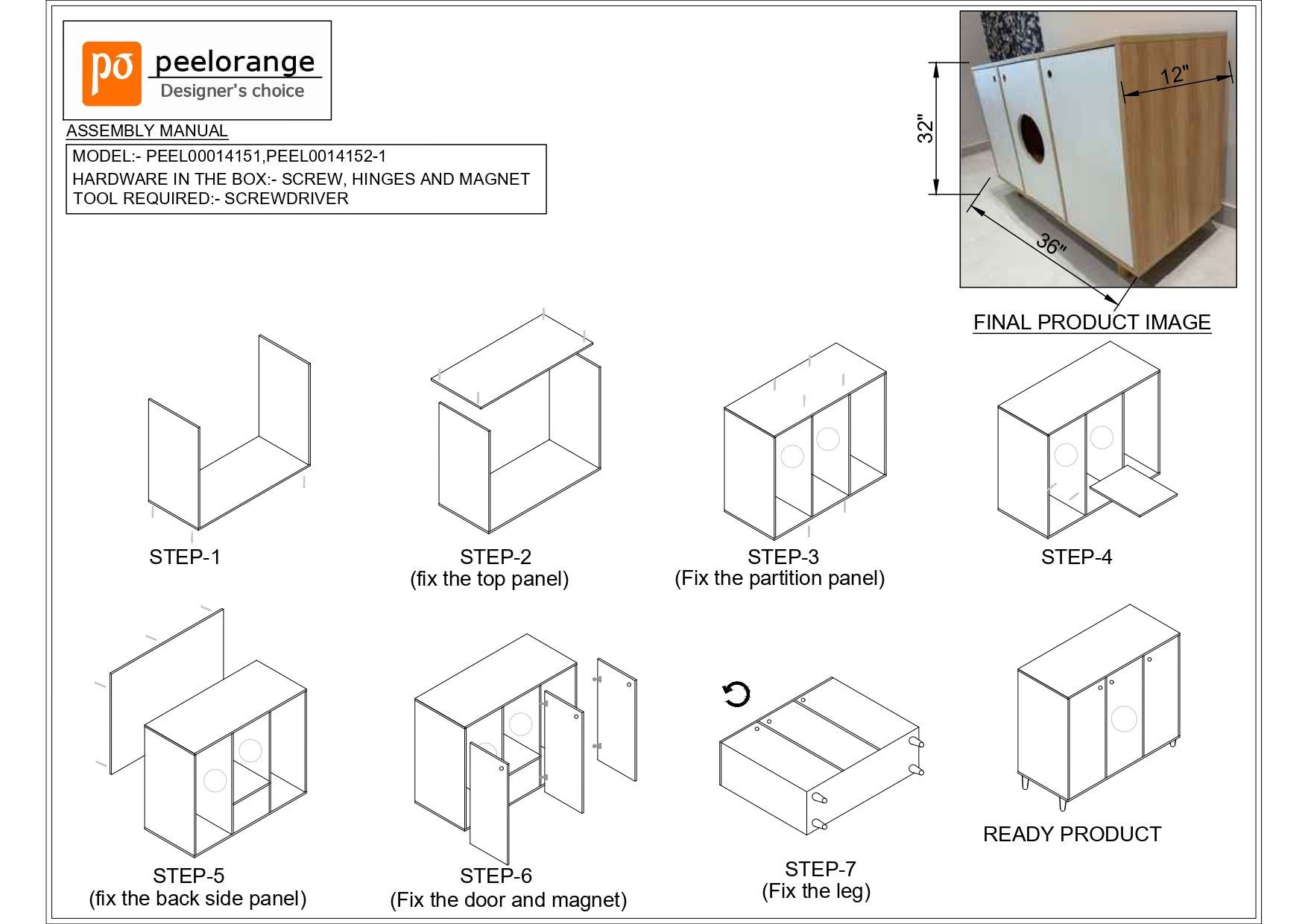 Extra-Large Litter Box Enclosure For Pets By Miza