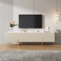 Console TV Stand for TVs up to 88" Faux Marble Top with Storage