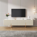 Console TV Stand for TVs up to 88" Faux Marble Top with Storage