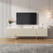 Console TV Stand for TVs up to 88" Faux Marble Top with Storage