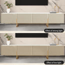 Console TV Stand for TVs up to 88" Faux Marble Top with Storage