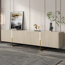 Console TV Stand for TVs up to 88" Faux Marble Top with Storage