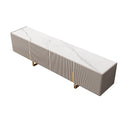 Console TV Stand for TVs up to 88" Faux Marble Top with Storage