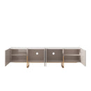 Console TV Stand for TVs up to 88" Faux Marble Top with Storage