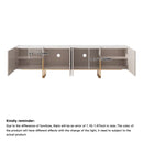 Console TV Stand for TVs up to 88" Faux Marble Top with Storage