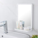 Bathroom Mirror With Shelf Sticky Hook Suction Installation Plastic Waterproof 1 PC BY APT