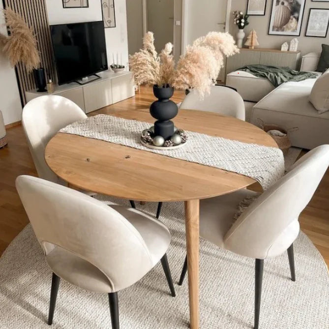 Modern Contemporary Round 4 Seater Dining Set