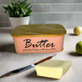 Metal Butter Container Holder Storage With Mango Wood Lid By MA85