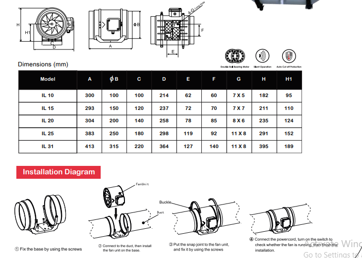 WAD IL Series Ventilation/Exhaust Fan By Wadbros