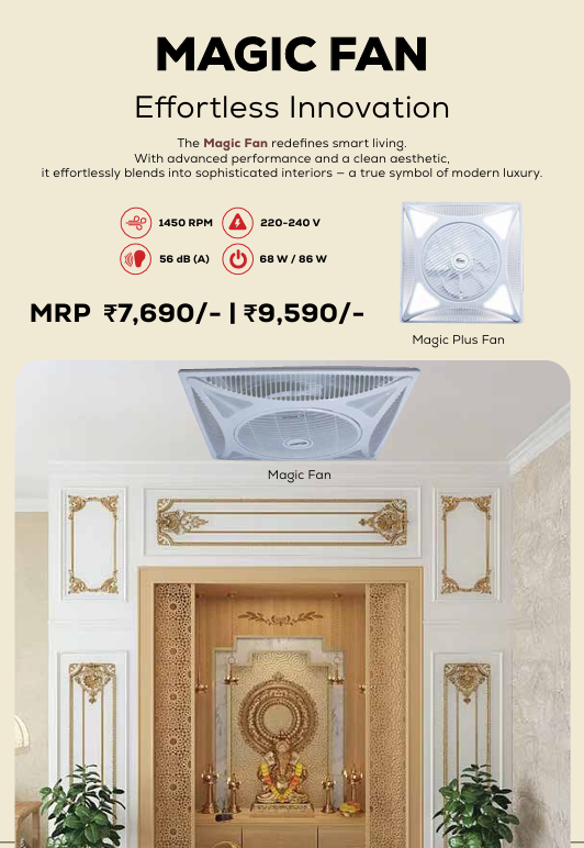 Magic & Magic Plus Ceiling Deco Fan With/Without Light By Wadbros