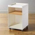 Wooden 2 Drawers Pedestal Side Table By Miza