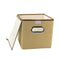 Foldable Storage Cube Boxes With Lid ( Random Colour ) By AK - 1 PC