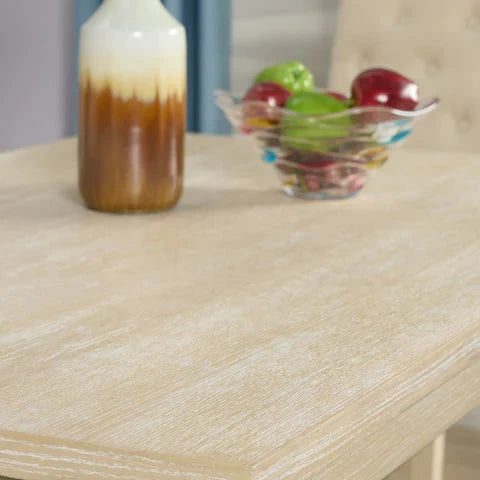 Urban Elegance White Wood Dining Table With Turned Legs