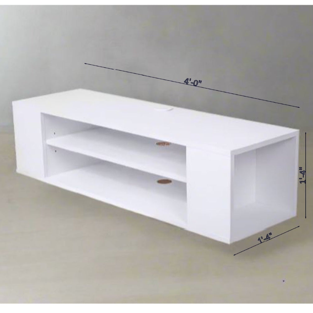 2 Layers Wall Mounted Floating TV Stand Modern TV Cabinet By Miza