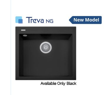 Nirali Treva NG Quartz Kitchen Sink - Black
