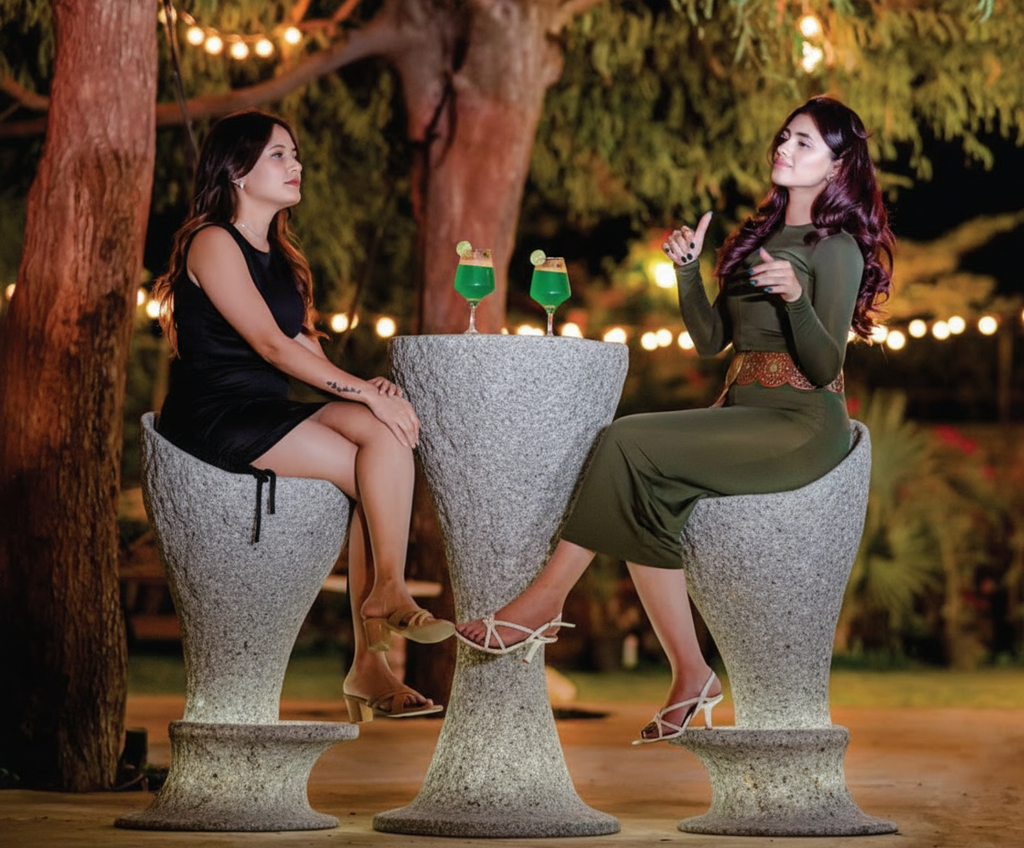 Estela & Siroco outdoor set of 3 by Harshdeep