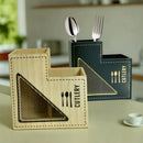 Wood and Metal Cutlery Stand for Fork Spoon Knife Cutlery Random Color-1 PC-BY APT
