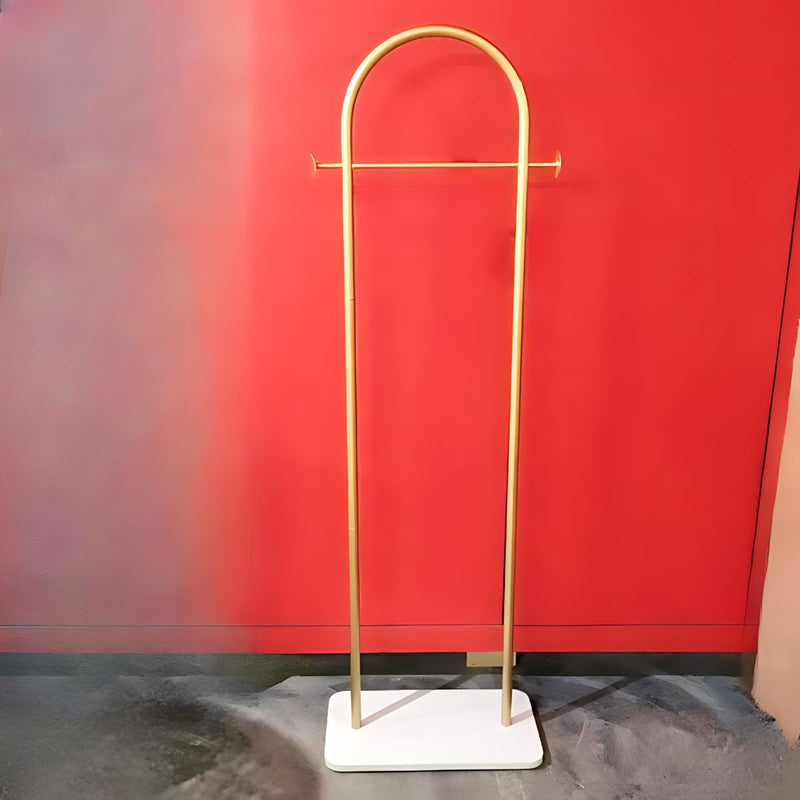 Arc Shape Wrought Iron Coat Rack Hanger Stand 2 Hook Coat Stand by CN