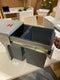 Pull Out Waste Bin Plastic Double With Telescopic Sliders Door Mounted By Inox ( G3.01.101 ) - 1 Pc