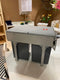 Pull Out Waste Bin Plastic Double With Telescopic Sliders Door Mounted By Inox ( G3.01.101 ) - 1 Pc
