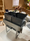 Pull Out Waste Bin Plastic Double With Telescopic Sliders Door Mounted By Inox ( G3.01.101 ) - 1 Pc