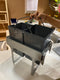 Pull Out Waste Bin Plastic Double With Telescopic Sliders Door Mounted By Inox ( G3.01.101 ) - 1 Pc