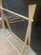 Stylish Garment Cloth Rack Floor Stand in Polished Wood 1Pc By Miza