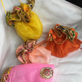 Gota Potli/ Thaal Cover/ Lap Tissue Potli For Gifting 1 PC Random Color By CC