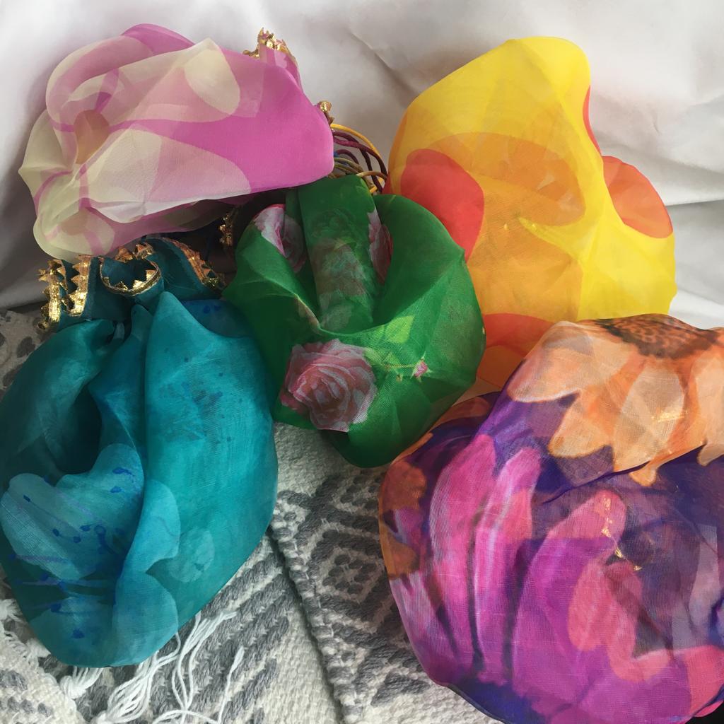 Gota Potli/ Thaal Cover/ Lap Tissue Potli For Gifting 1 PC Random Color By CC