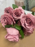 Artificial Flowers of 9 Roses Bunch Natural Home Decoration Flower Stick 1 Bunch