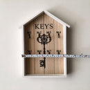 Hut Wooden Key Cabinet Holder With 8 Hooks for Hanging -1 PC-BY APT