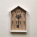 Hut Wooden Key Cabinet Holder With 8 Hooks for Hanging -1 PC-BY APT