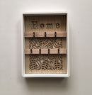 CNC Wall Hanging Wooden Key Holder with 6 Hooks-1 PC-Random Color-BY APT