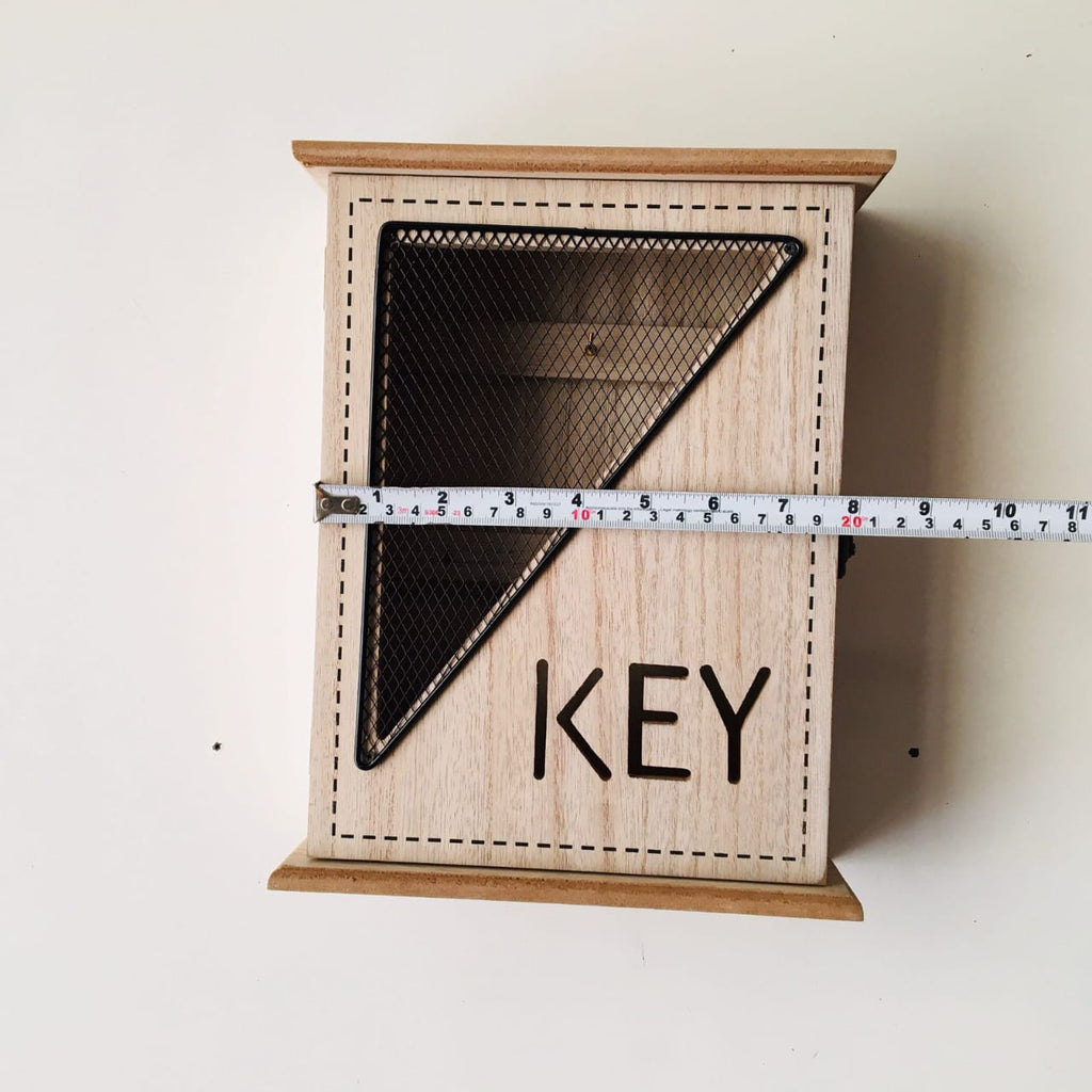 Wooden Key Box Almirah 6 Hooks Key Holder Wall Hanging Key Rack-1 PC-BY APT