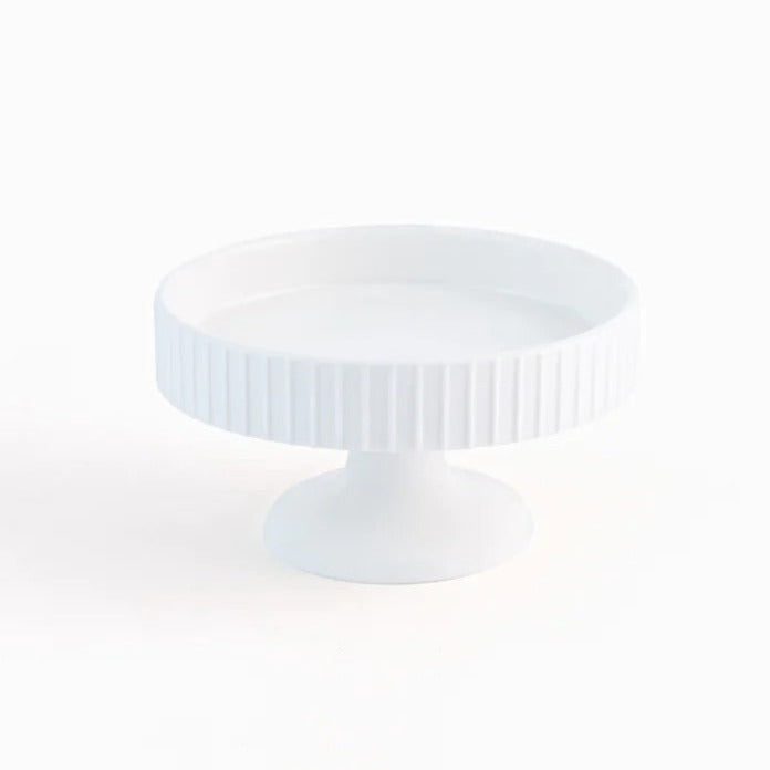 White Magnesium Porcelain Mini Cake Stand By Rena